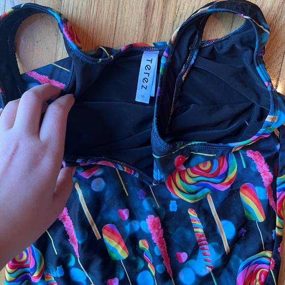 Girl terez bathing suit with candy! Size 16. Terez collab with Dylan’s Candy bar - Picture 2 of 2